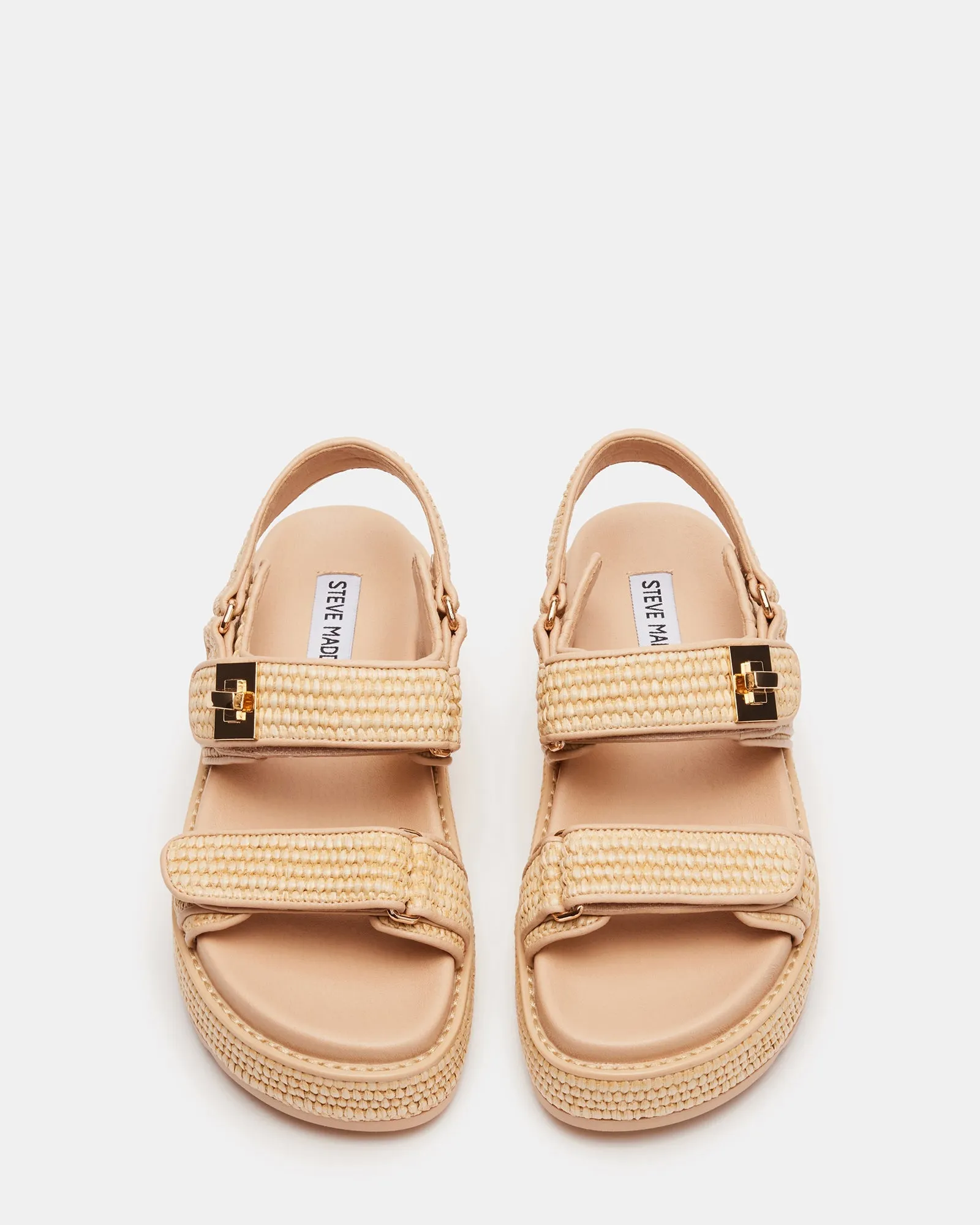 Steve Madden Bigmona Platforom Sandal in Natural Raffia