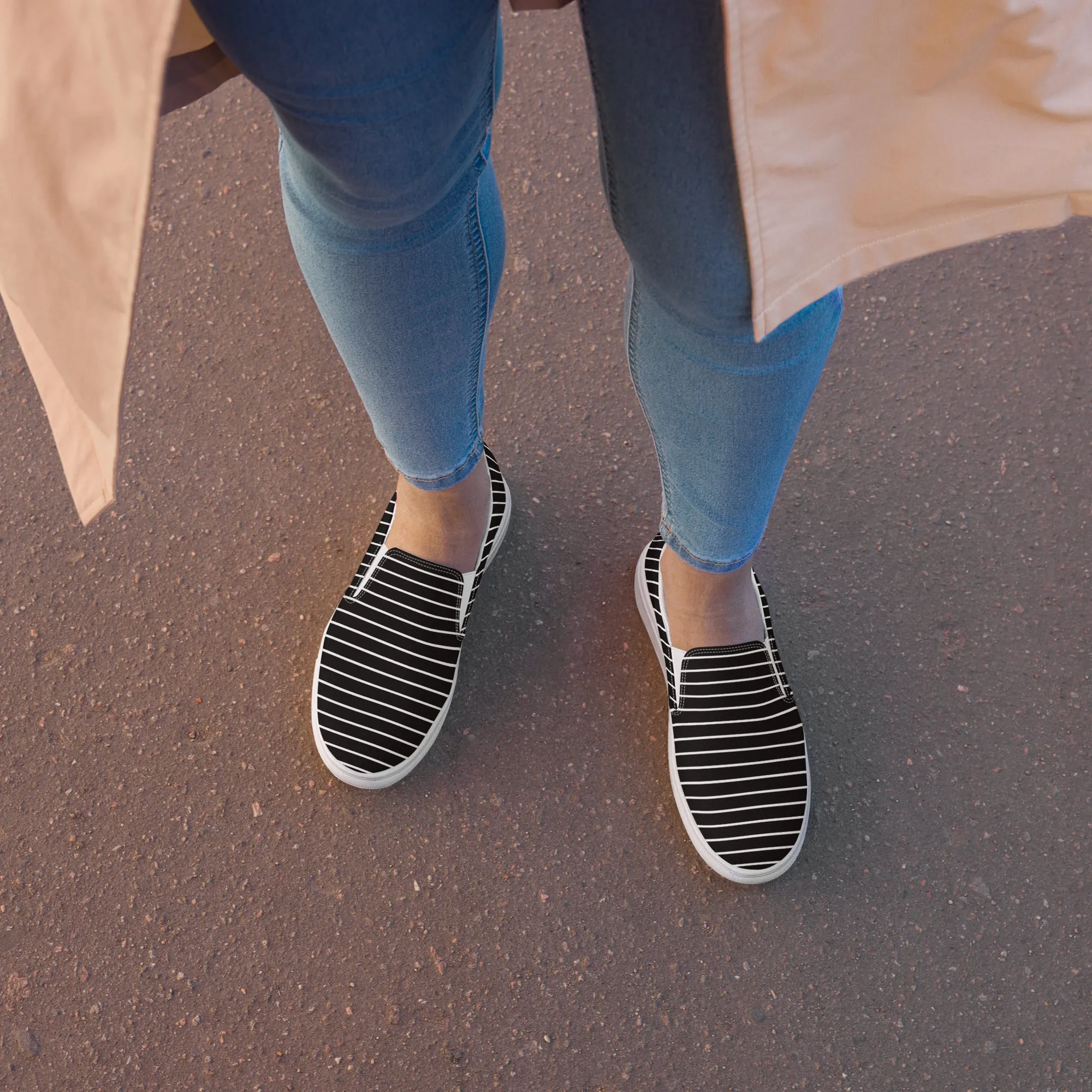 Striped Women’s slip-on canvas shoes