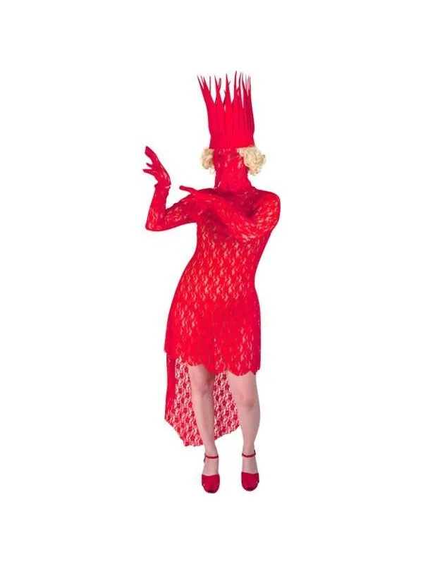 Teen Red Pop Singer Diva Costume