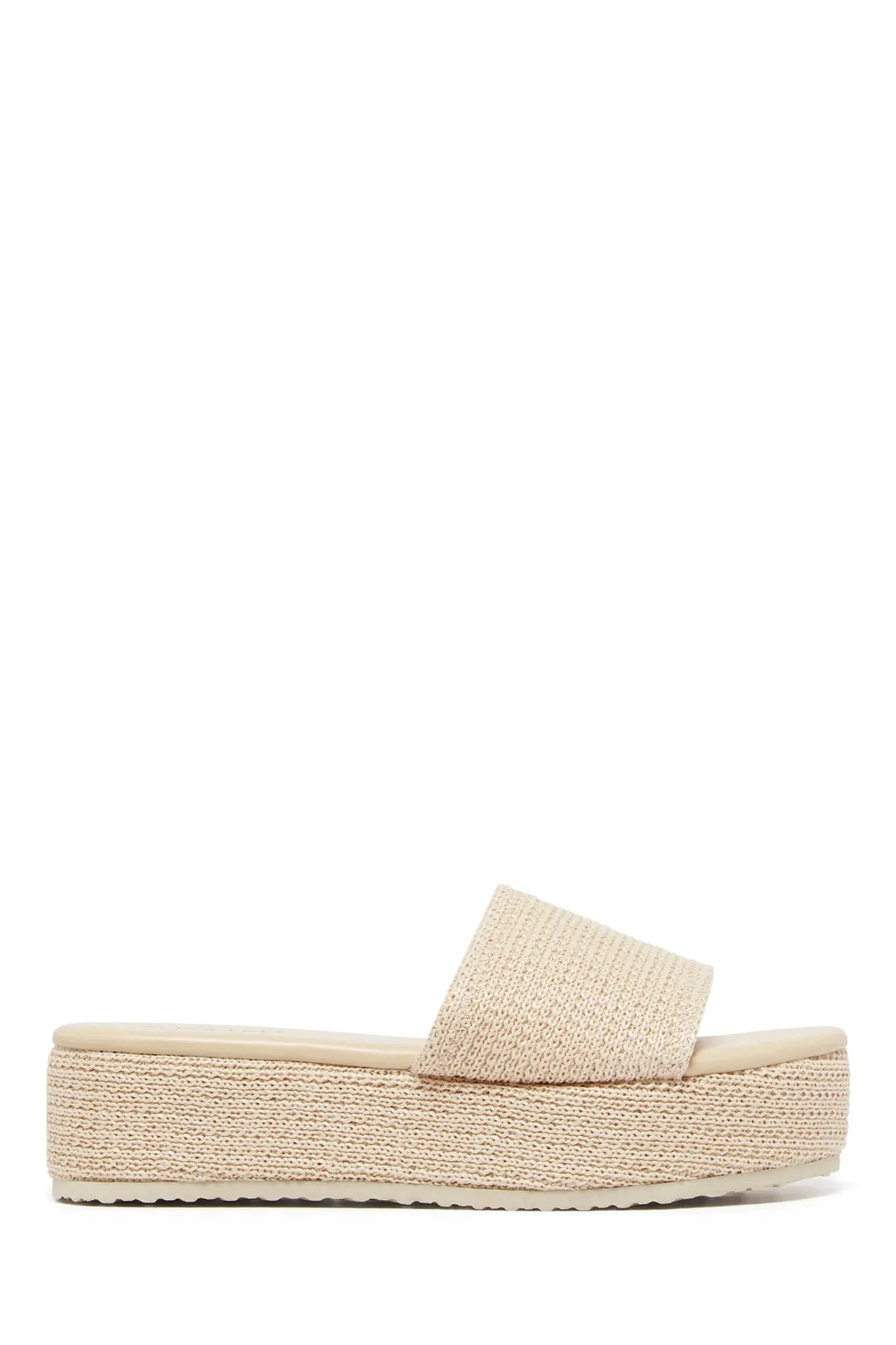 THERAPY Avery Flatform Sandal Raffia Natural