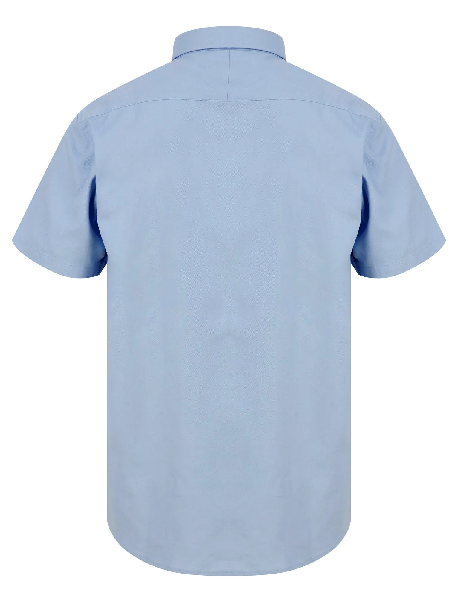 Tiberius Short Sleeve Oxford Cotton Shirt in Light Blue  - Tokyo Laundry