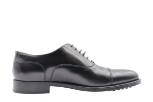 Tods Mens Shiny Black Leather Lace Up Dress Shoe