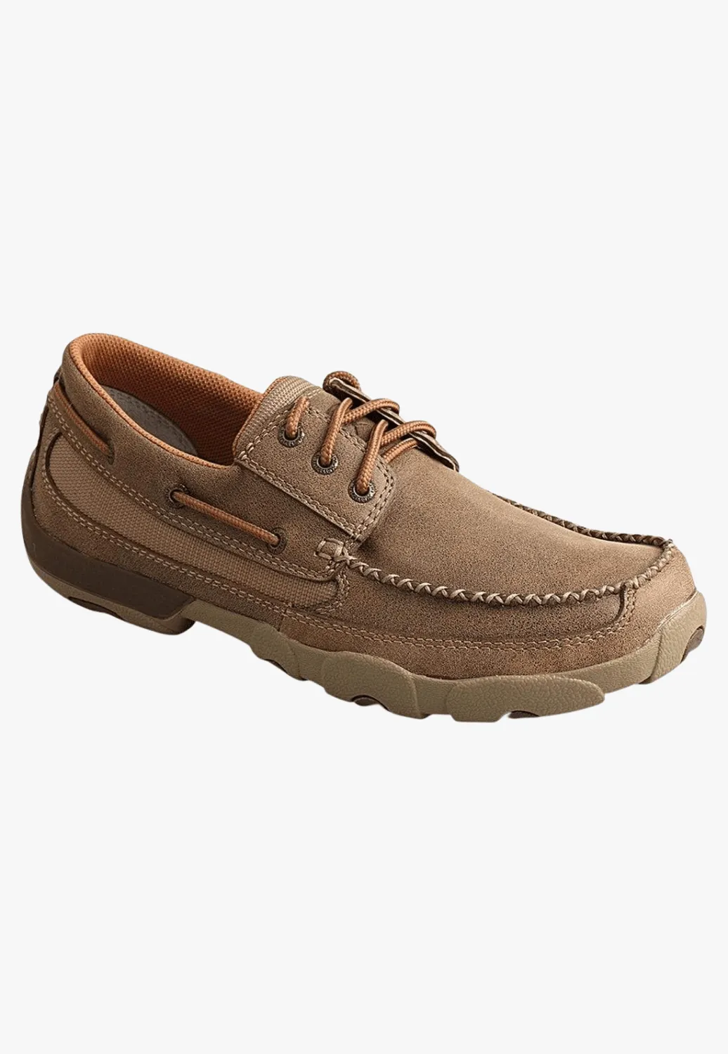 Twisted X Mens Lace Up Boat Shoe