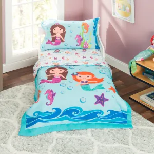 Undersea Mermaids Adventure 4-Piece Toddler Bedding Set