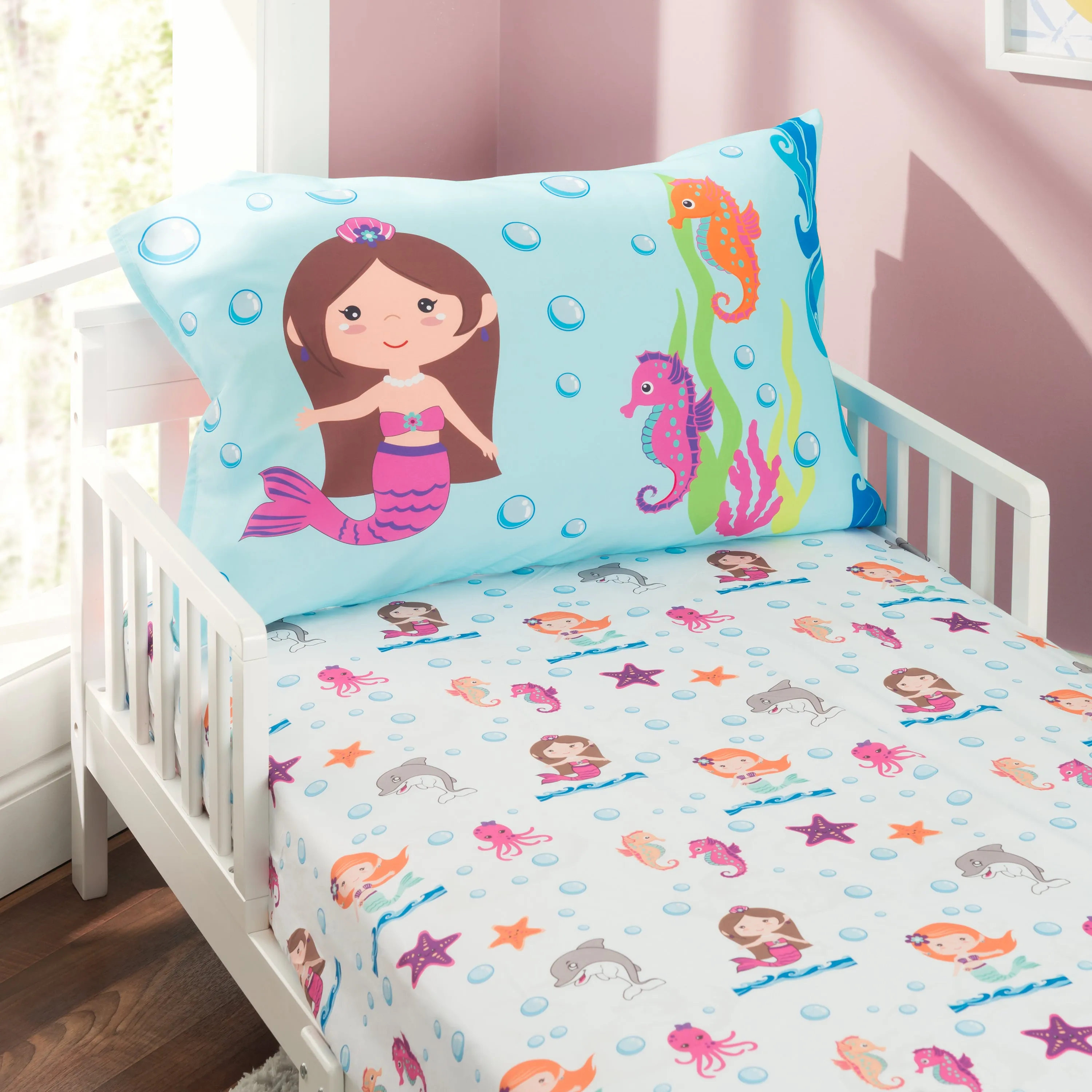 Undersea Mermaids Adventure 4-Piece Toddler Bedding Set