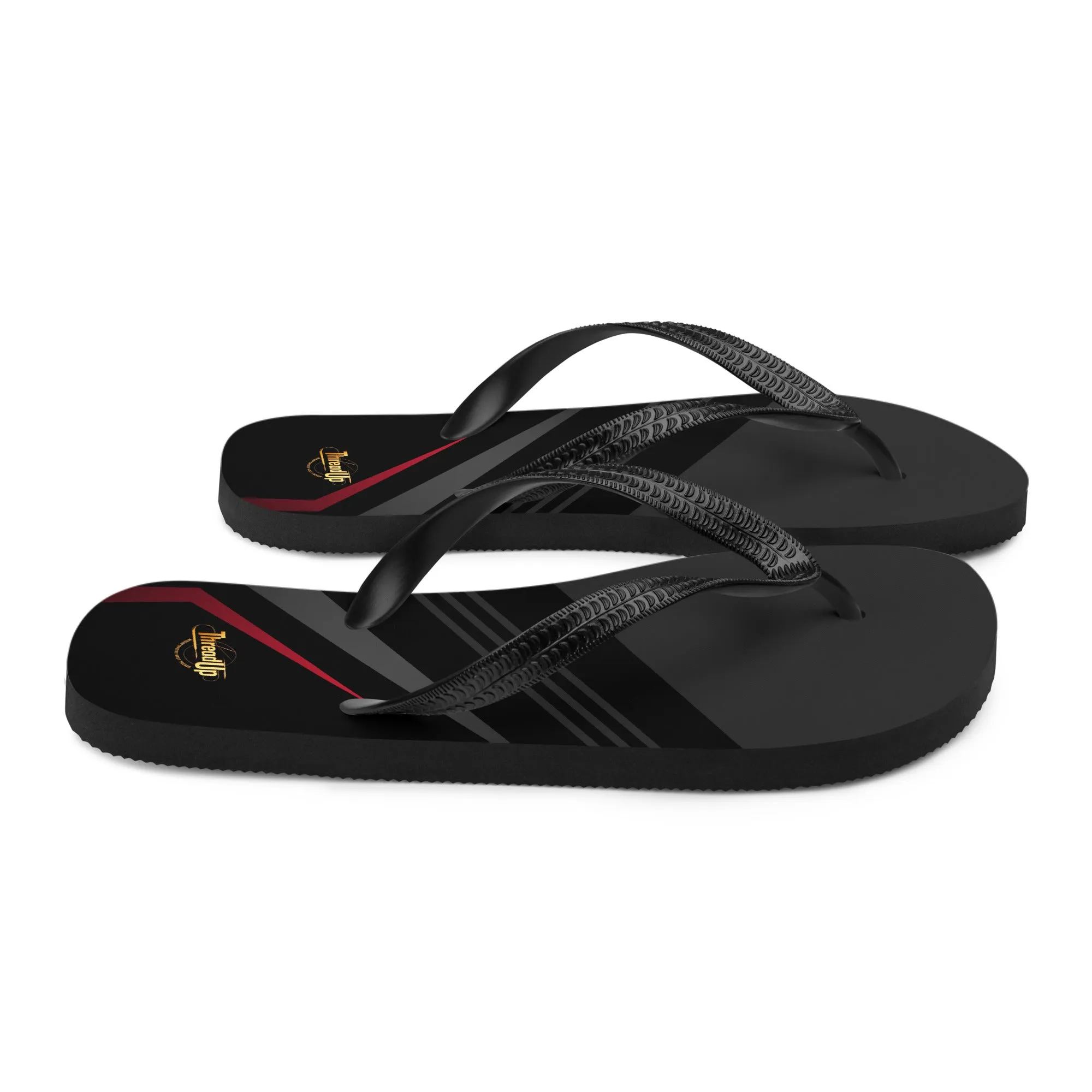 Unisex Flip-Flops - Black & Gray