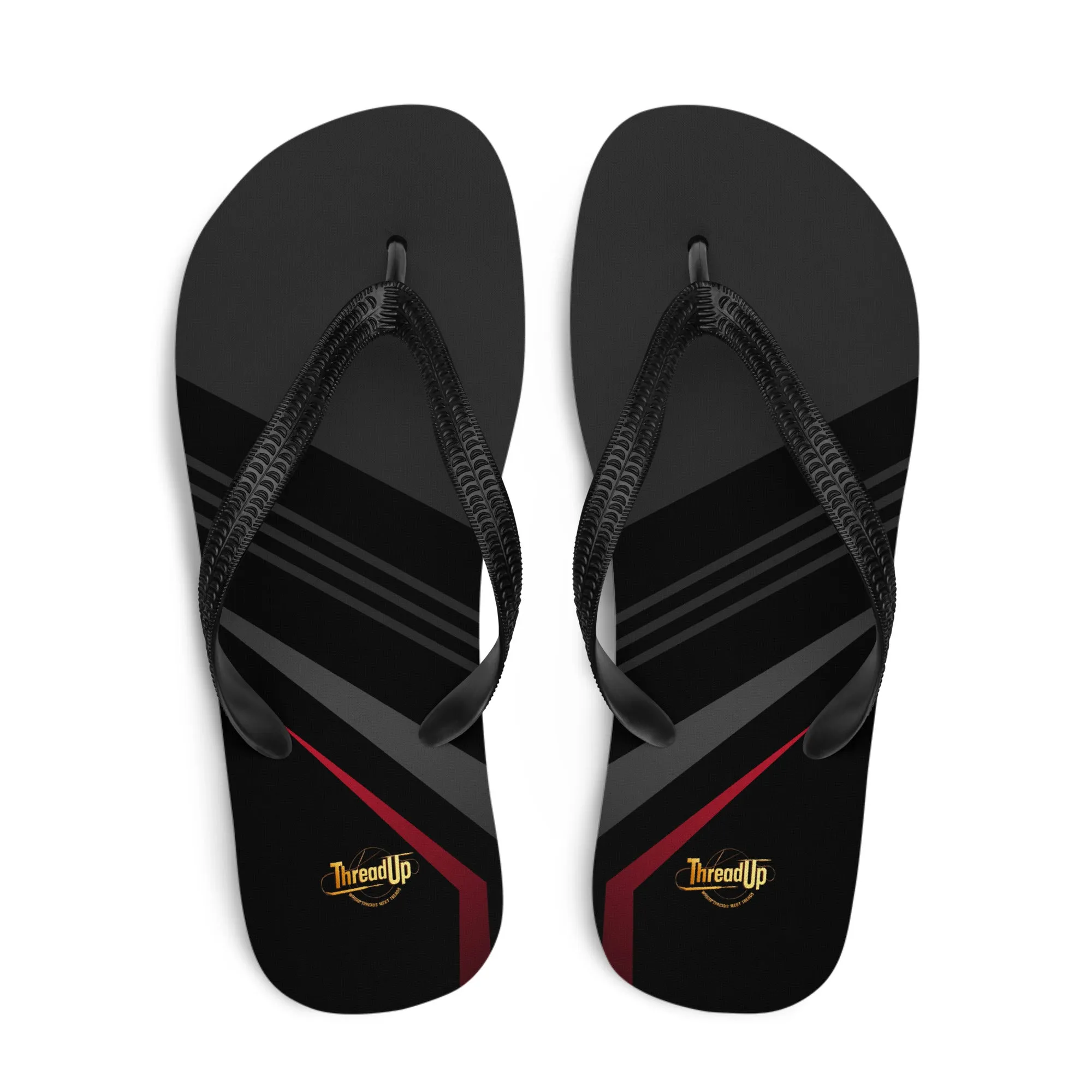 Unisex Flip-Flops - Black & Gray