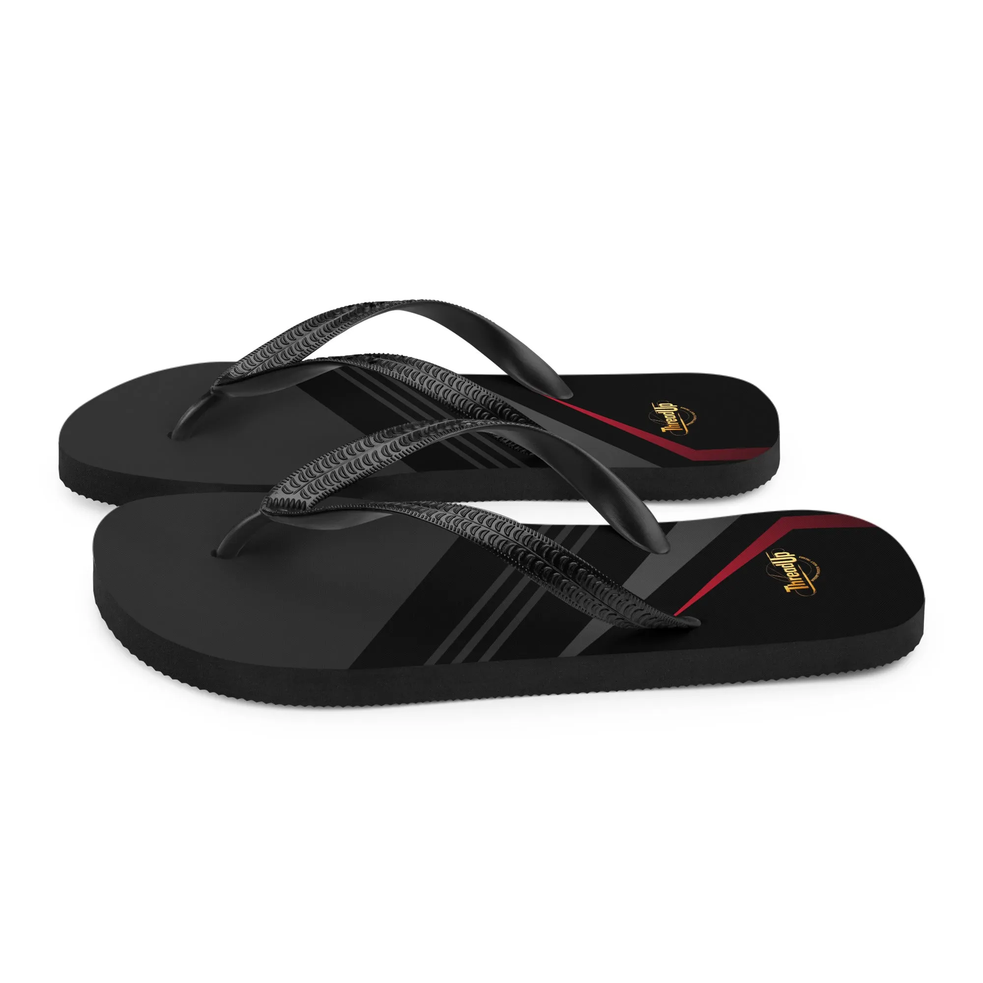 Unisex Flip-Flops - Black & Gray