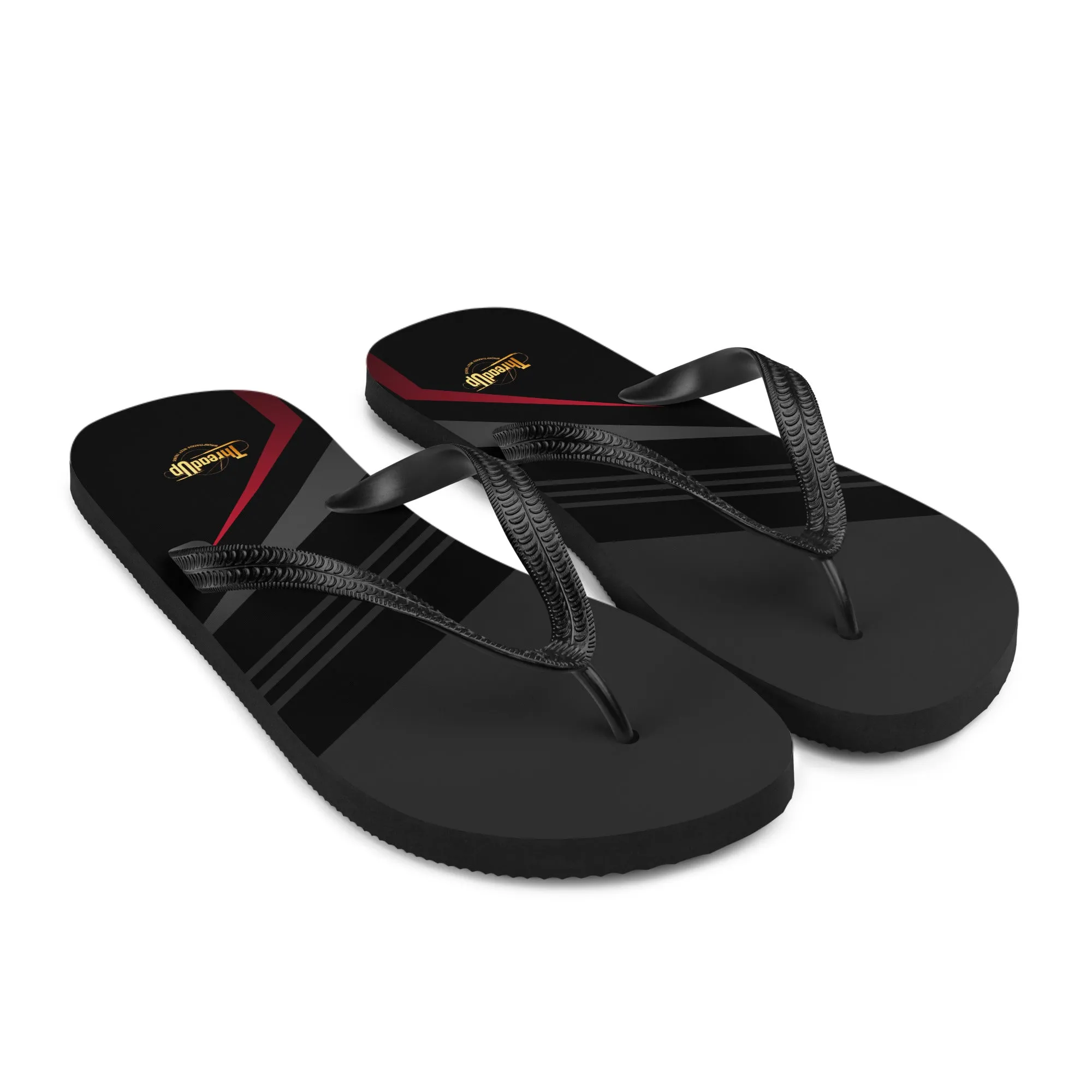 Unisex Flip-Flops - Black & Gray