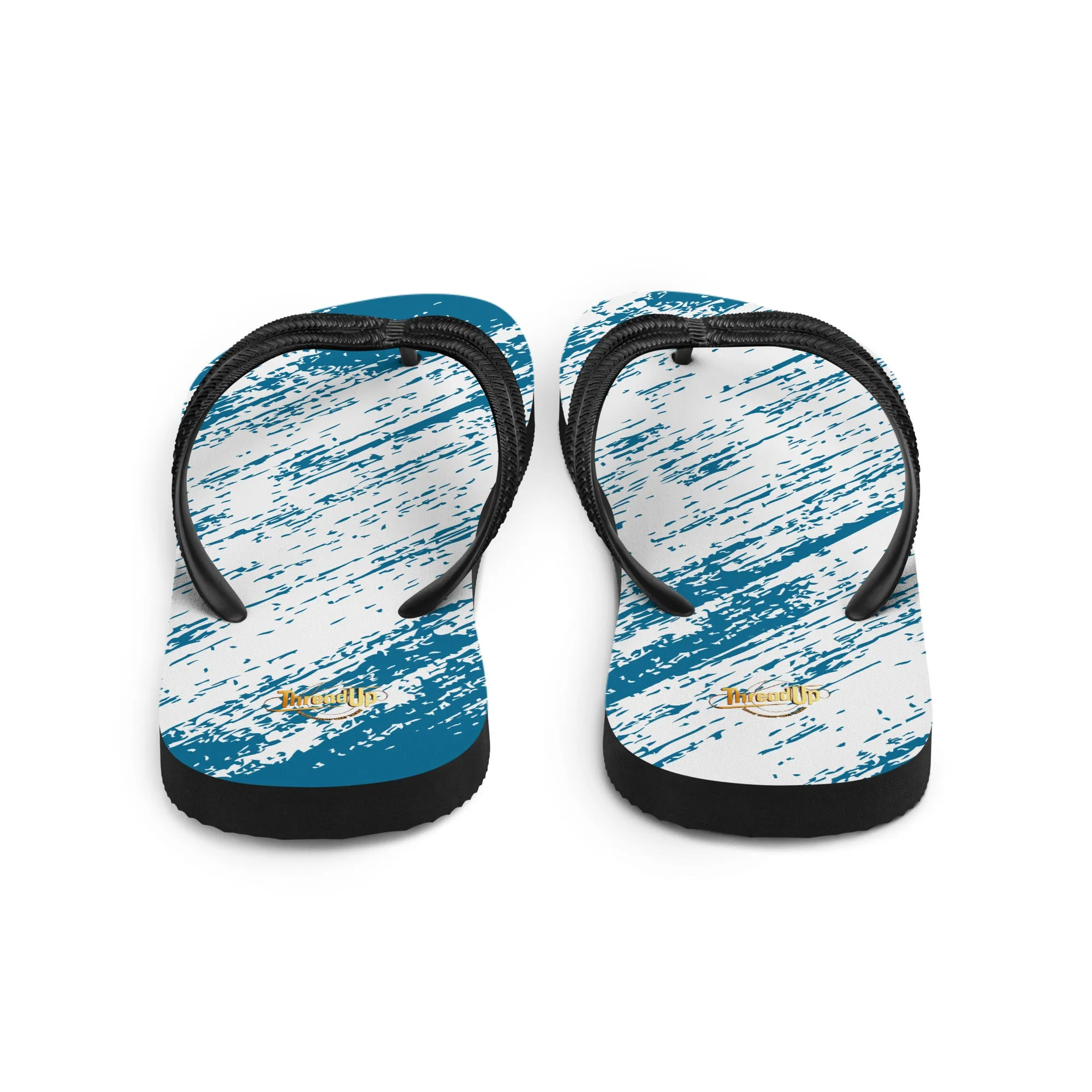 Unisex Flip-Flops - Blue & White