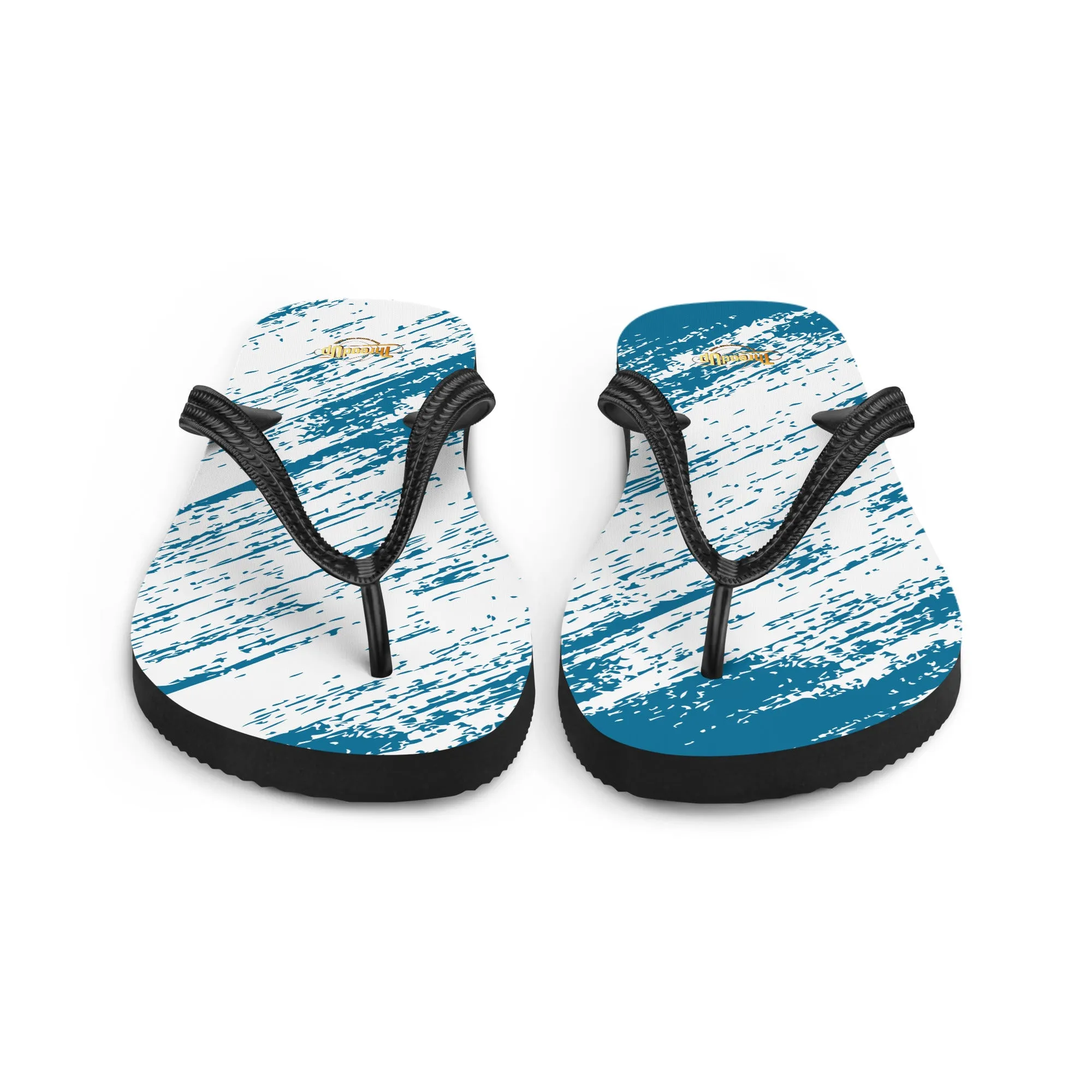 Unisex Flip-Flops - Blue & White