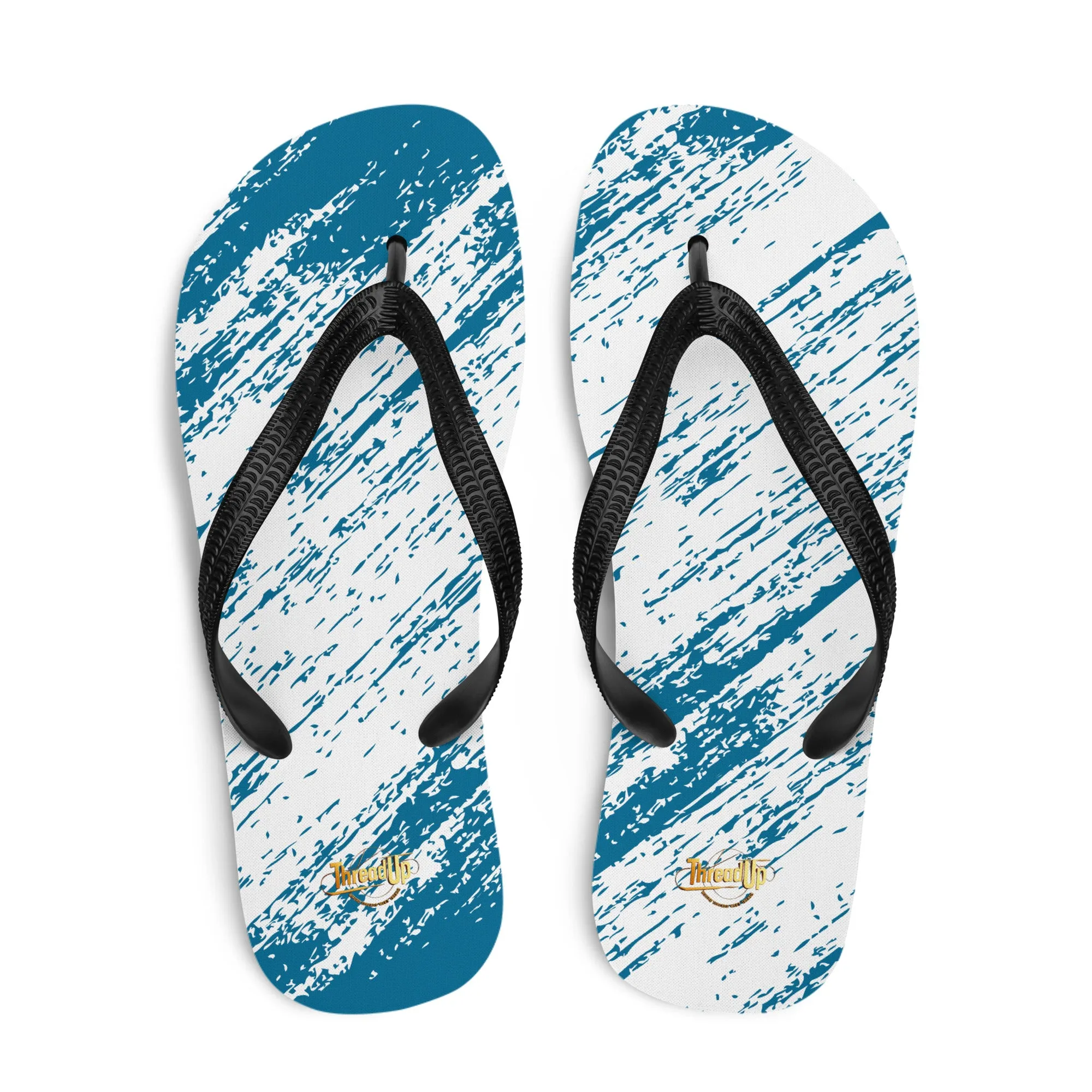 Unisex Flip-Flops - Blue & White