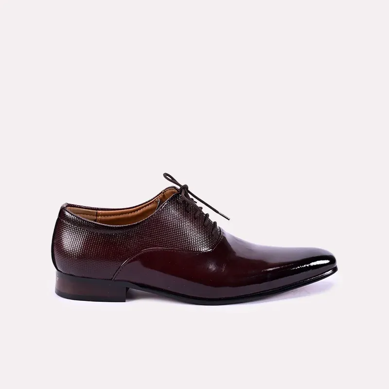 Valor Maroon Glossy Dress Shoes 0111038