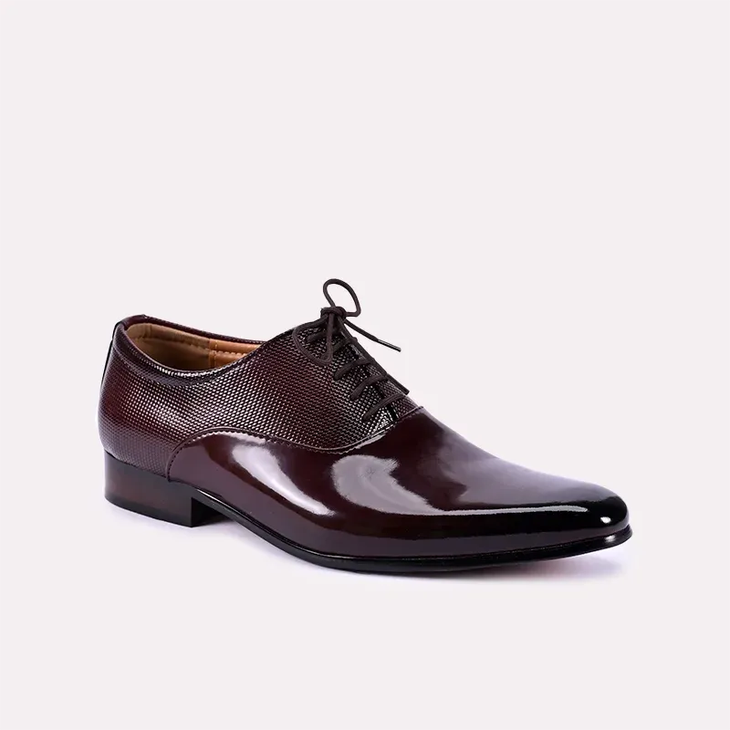 Valor Maroon Glossy Dress Shoes 0111038