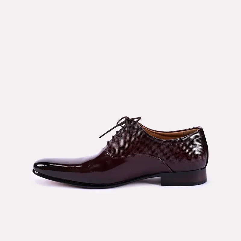 Valor Maroon Glossy Dress Shoes 0111038