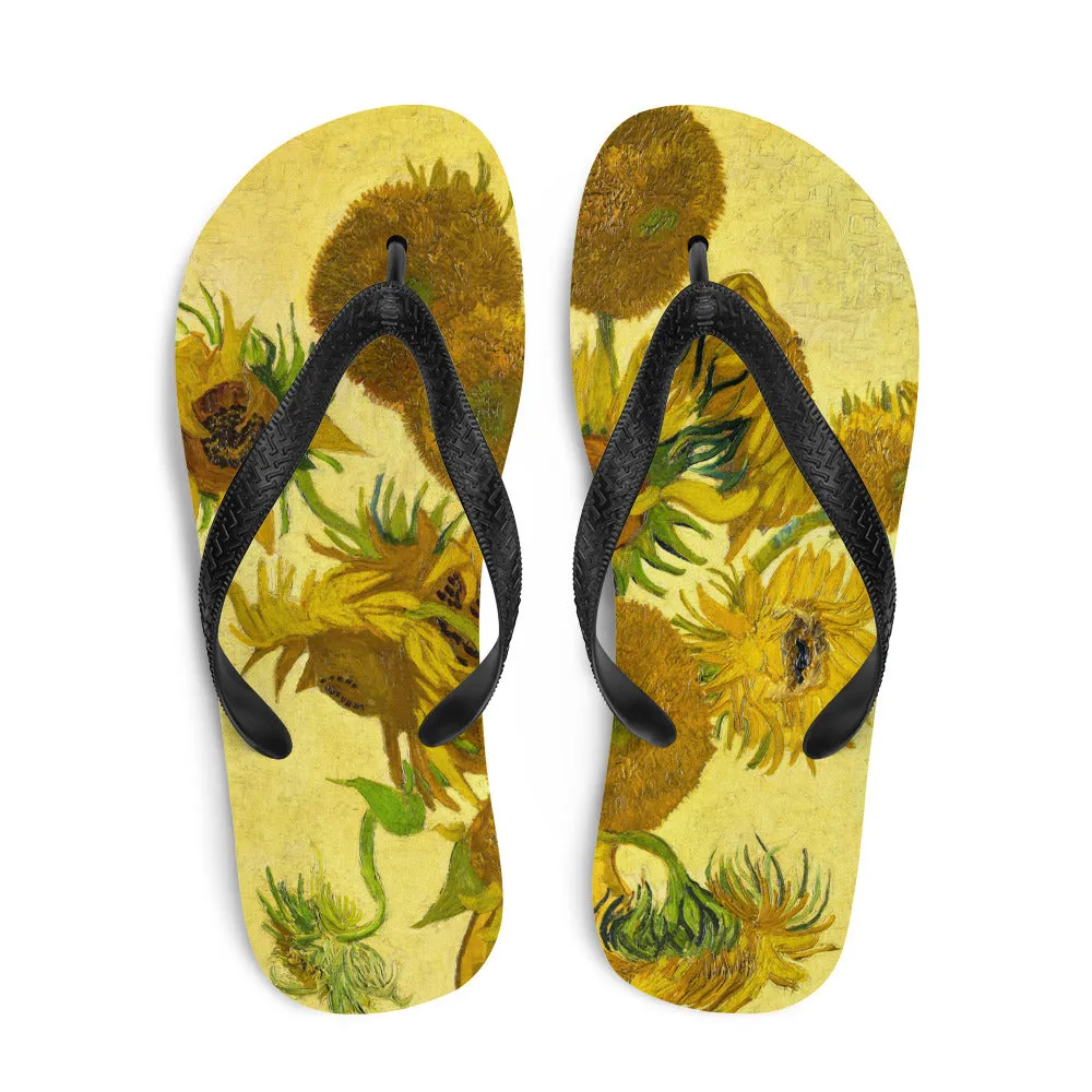 Van Gogh Sunflowers Flip-Flops