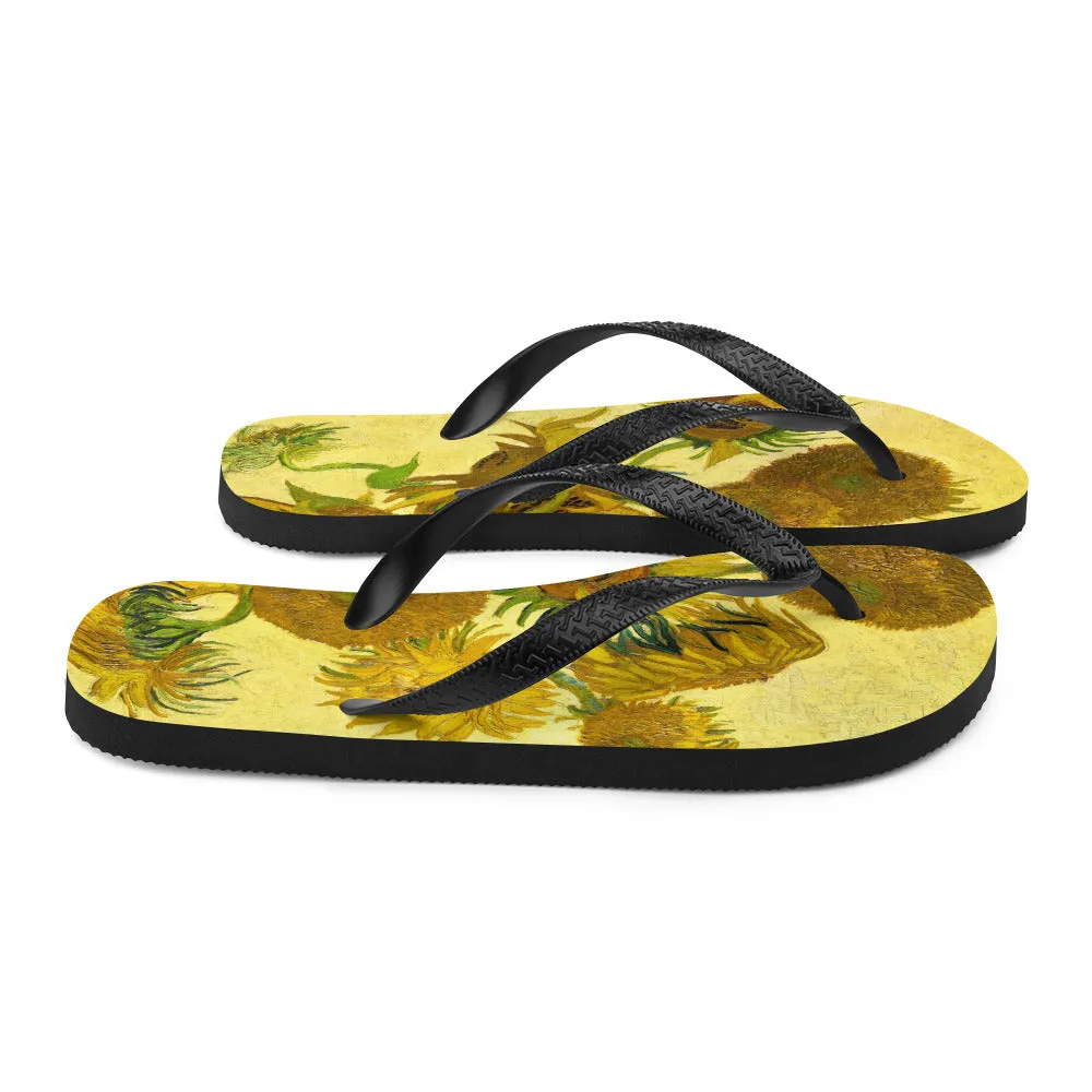 Van Gogh Sunflowers Flip-Flops