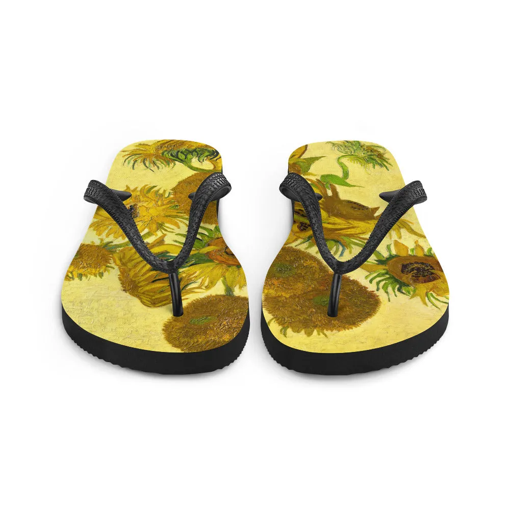 Van Gogh Sunflowers Flip-Flops