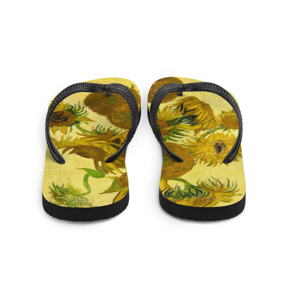 Van Gogh Sunflowers Flip-Flops