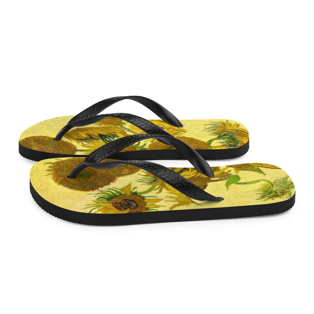 Van Gogh Sunflowers Flip-Flops