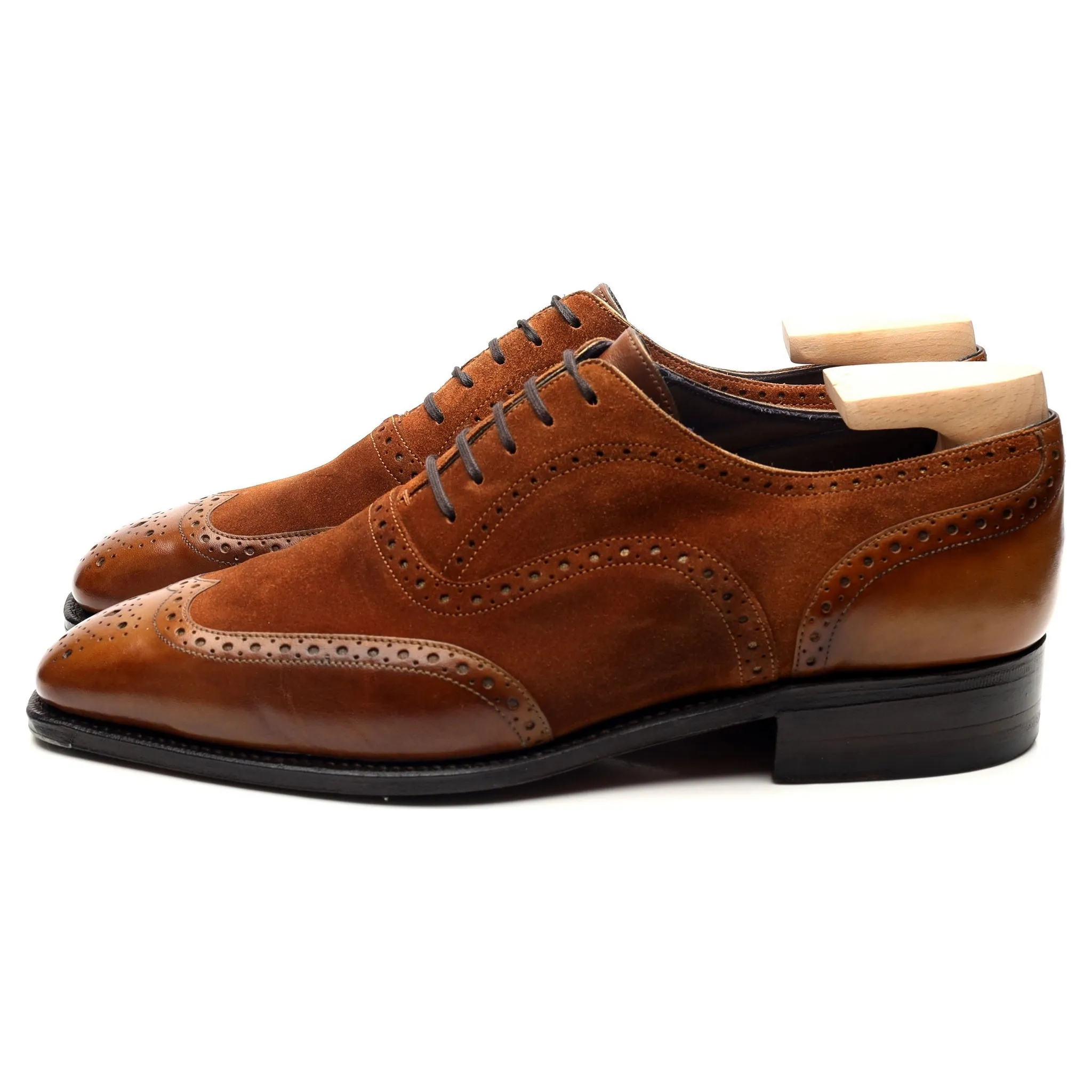 'Vendome' Brown Leather Suede Oxford Brogues UK 6.5 E