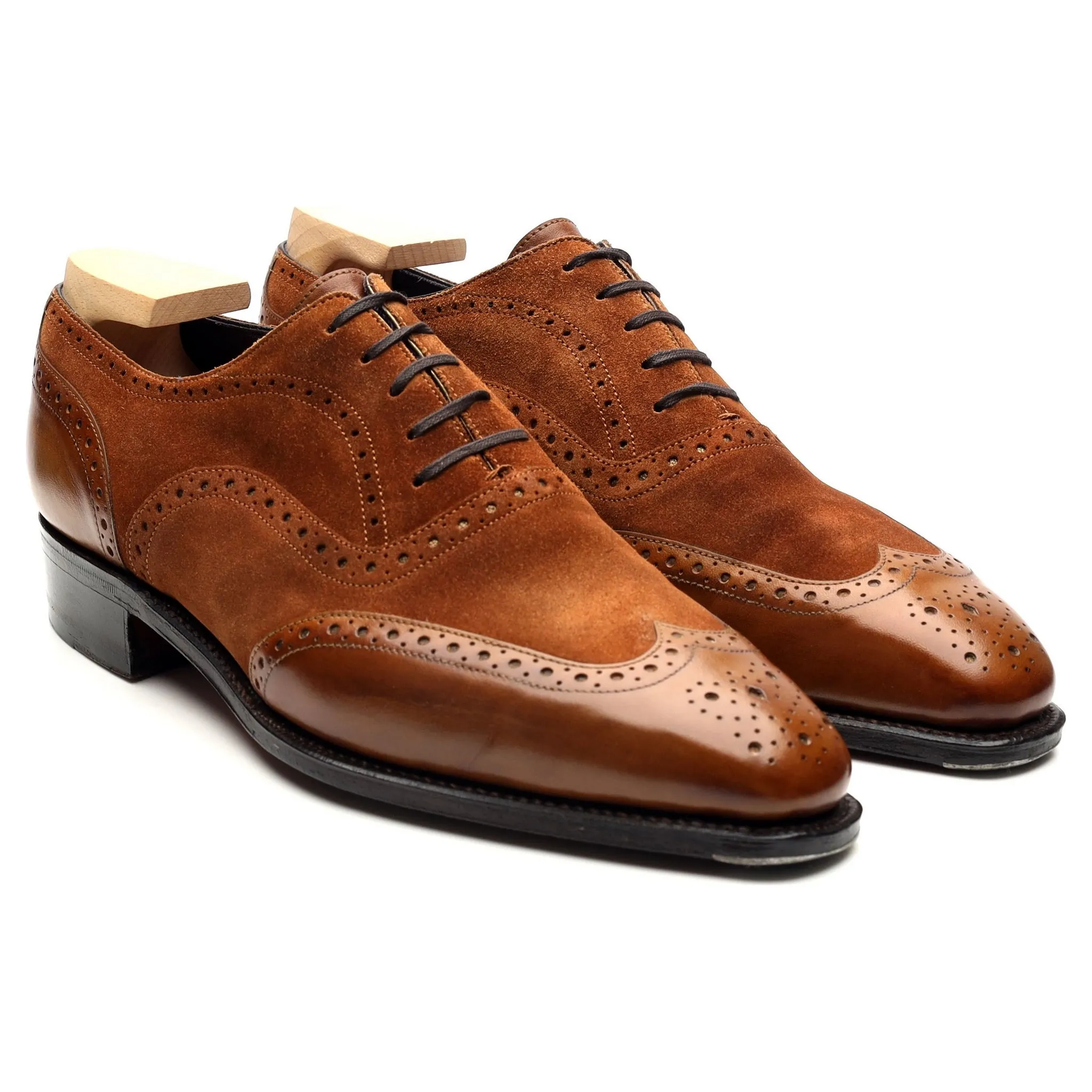 'Vendome' Brown Leather Suede Oxford Brogues UK 6.5 E