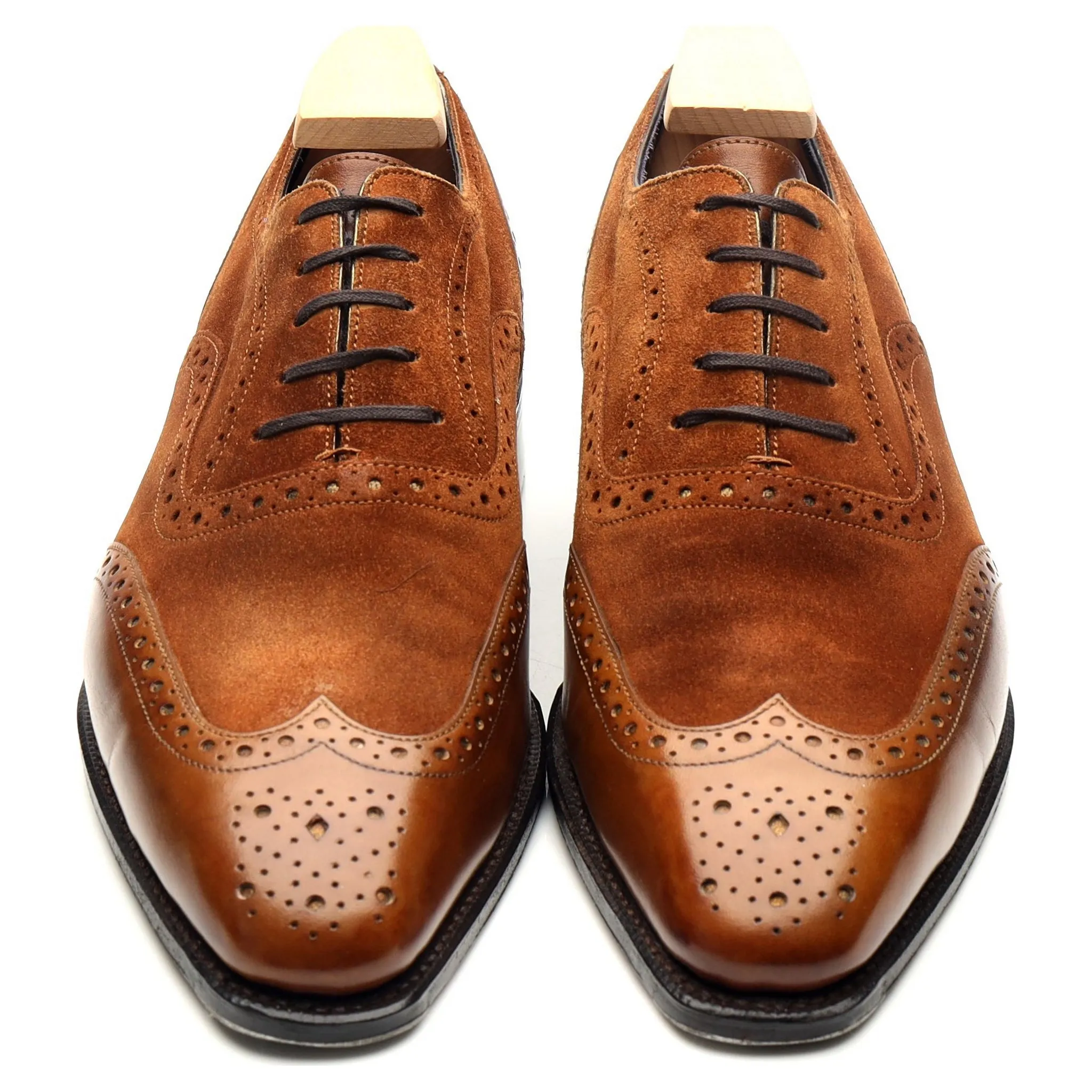 'Vendome' Brown Leather Suede Oxford Brogues UK 6.5 E