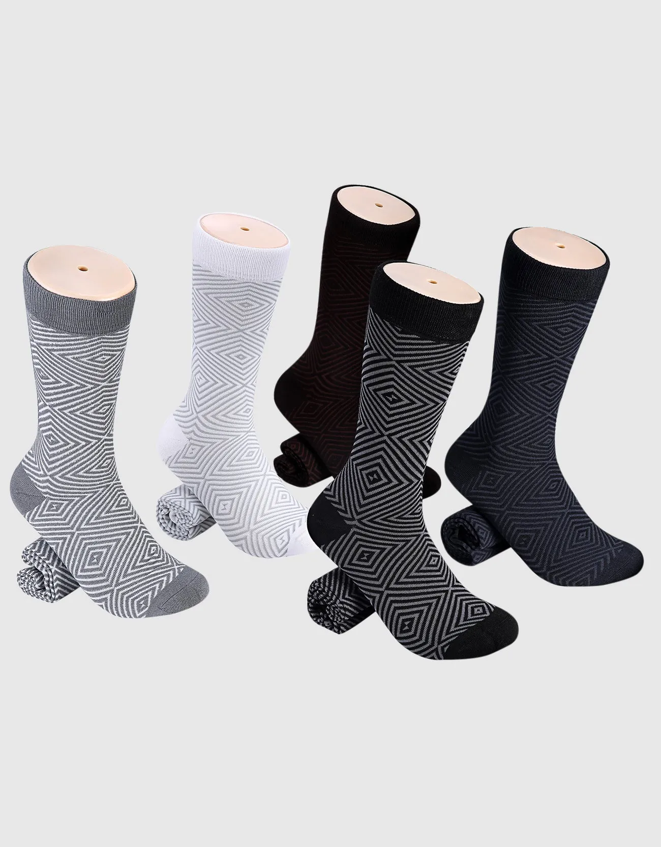 Versicolored Crew Socks 5 Pack