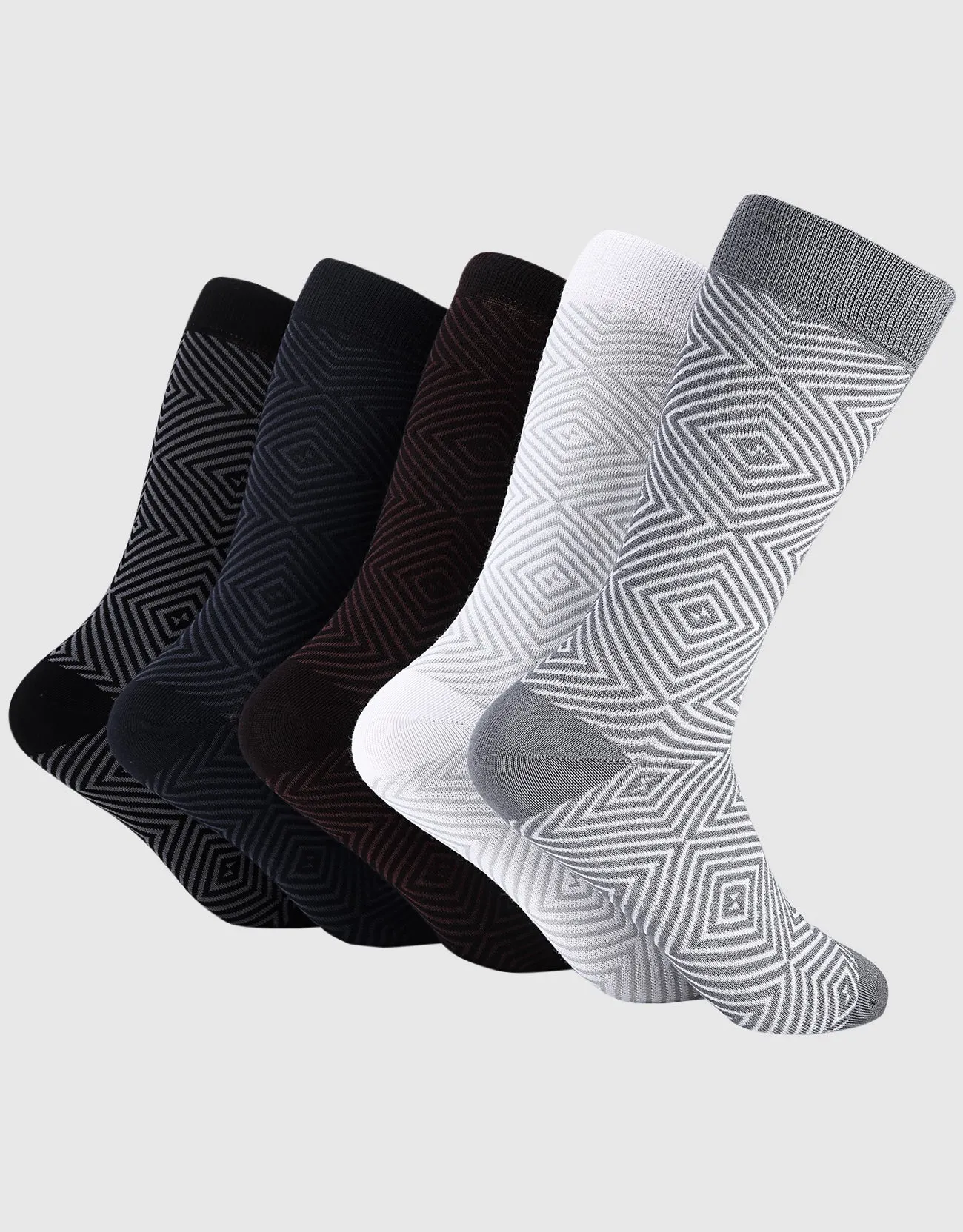 Versicolored Crew Socks 5 Pack