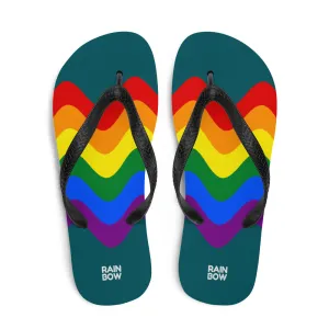 Wavy Rainbow Pride Flag Flip-Flops