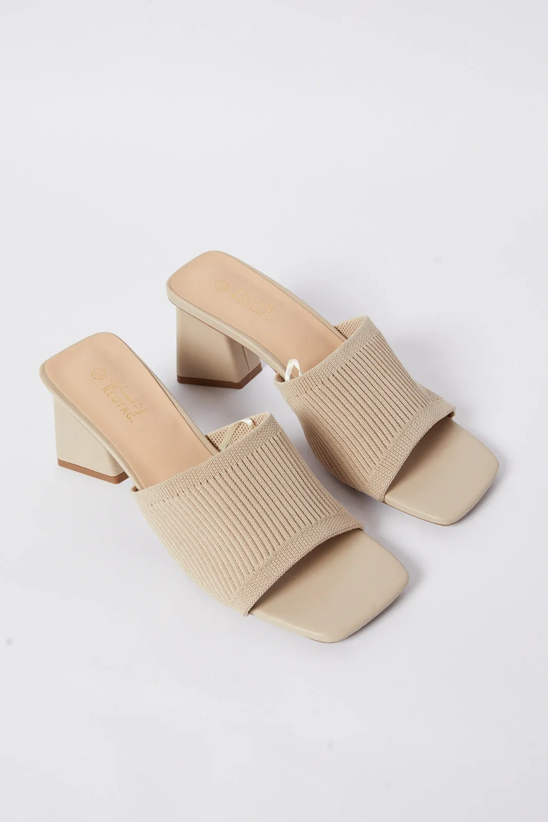 Woman Natural Knit Mule