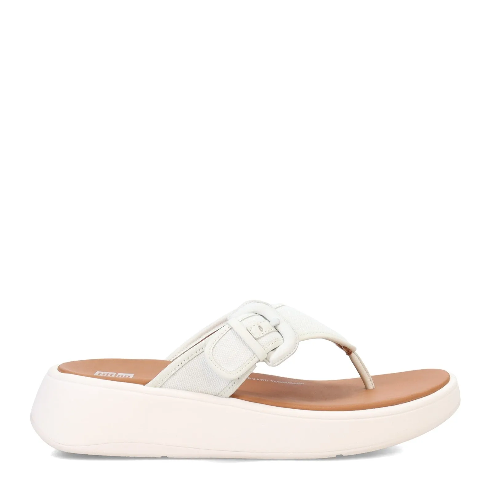 Women's FitFlop, F-Mode Canvas Flatform Thong Sandal