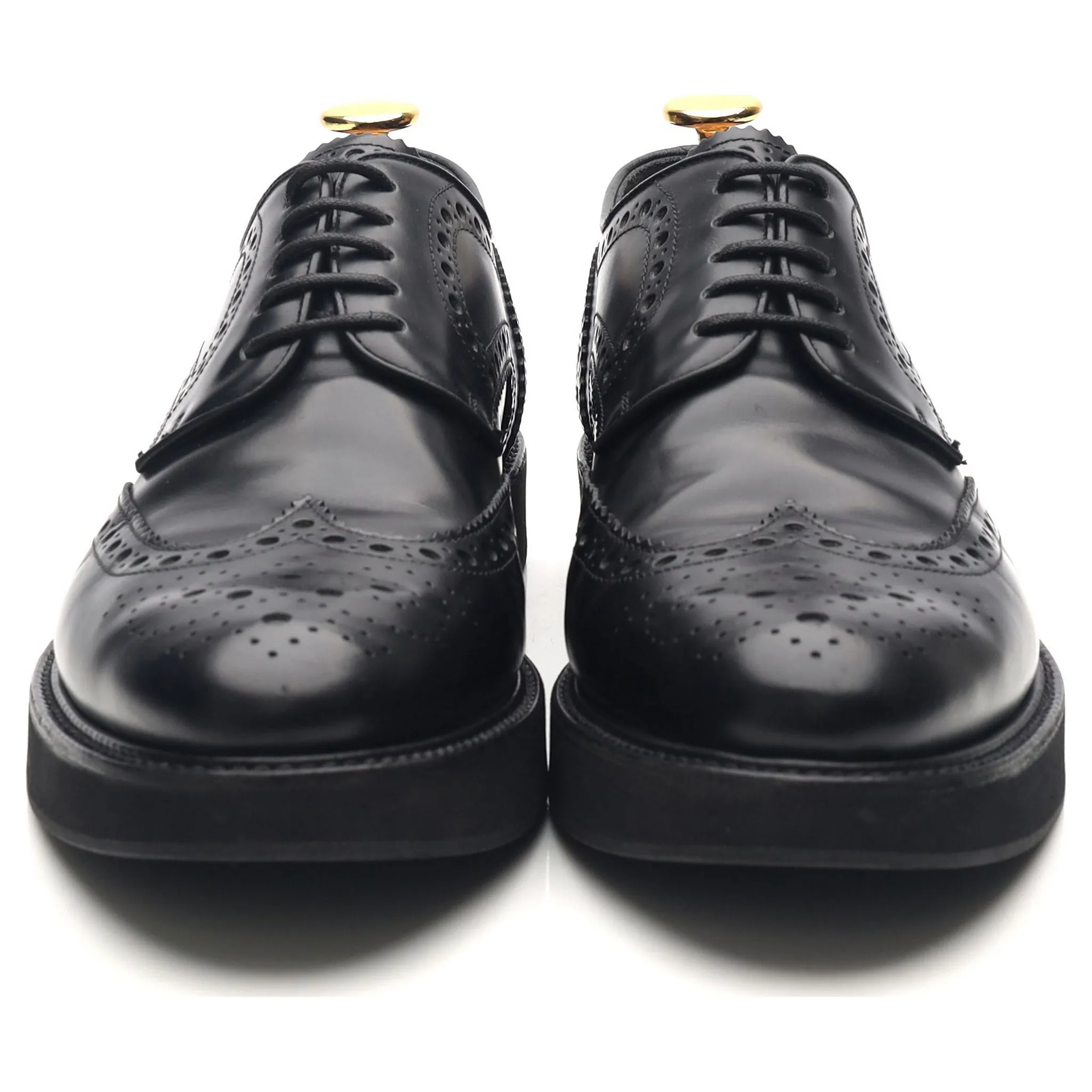 Women's 'Melody' Black Leather Derby Brogues UK 6.5 EU 39.5