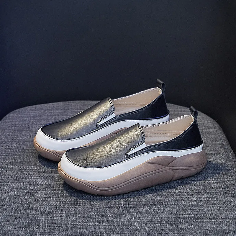 Women's slip-on platform shoes