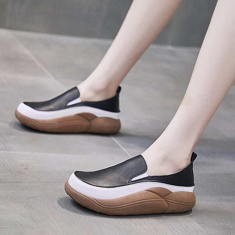 Women's slip-on platform shoes