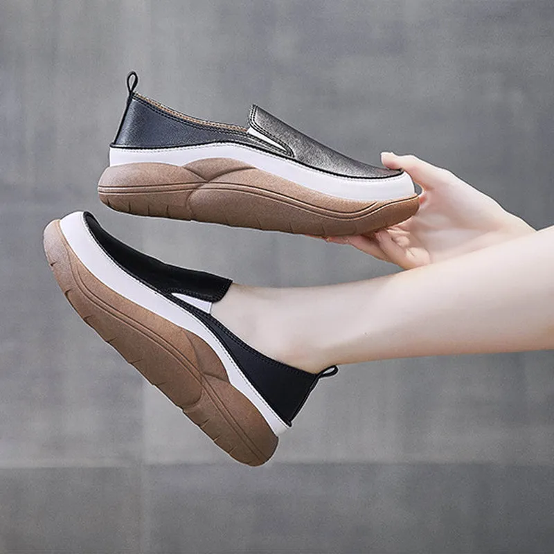 Women's slip-on platform shoes