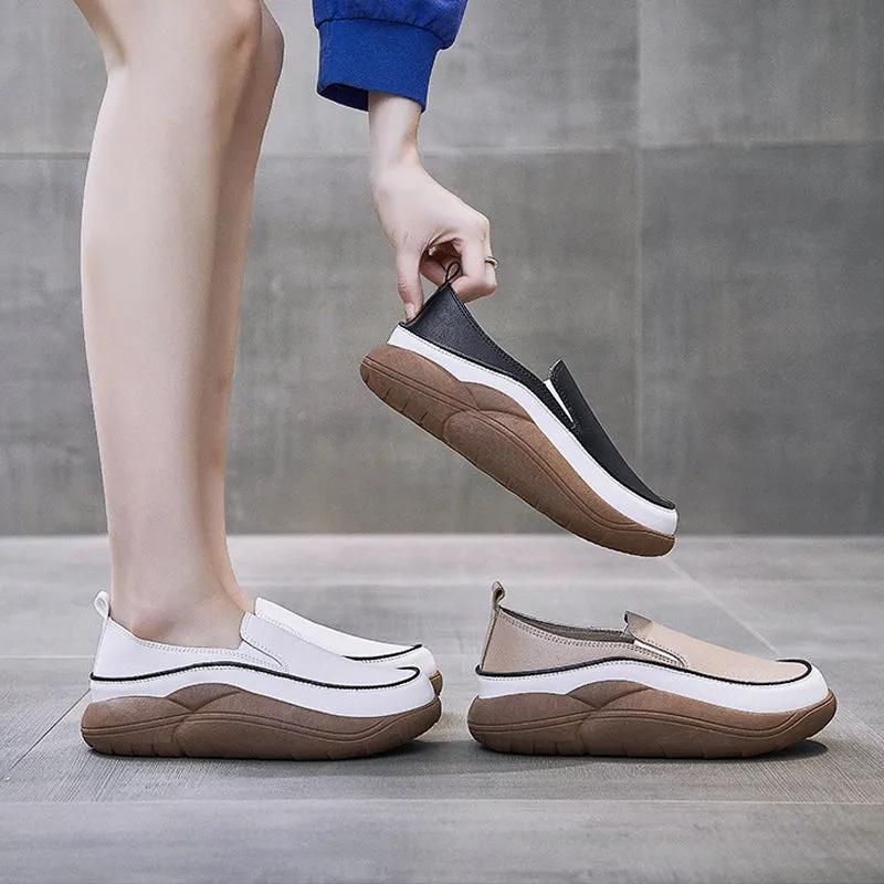 Women's slip-on platform shoes