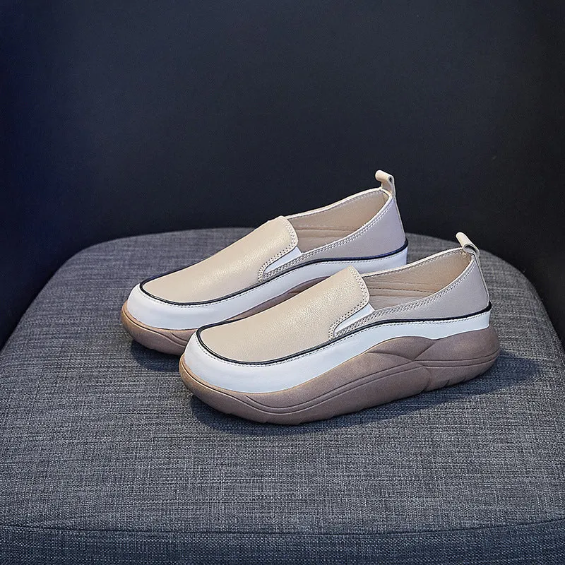 Women's slip-on platform shoes