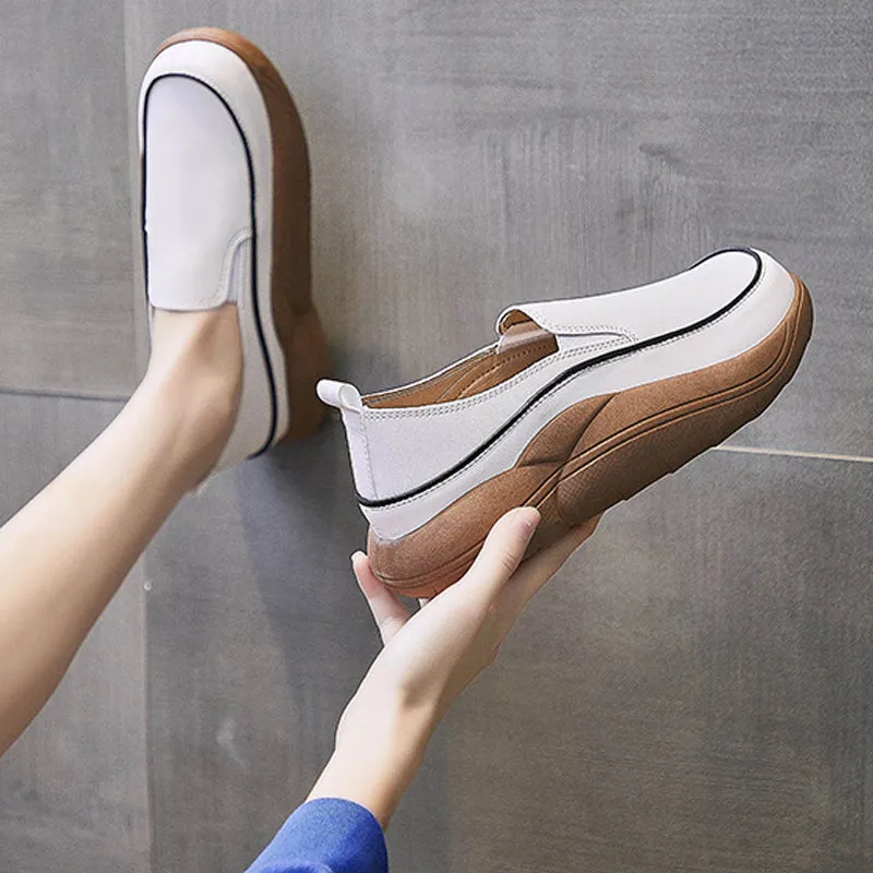 Women's slip-on platform shoes