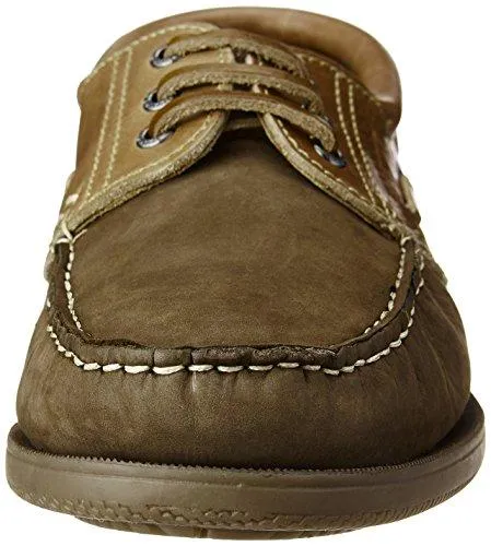 Woodland Men's Dbrown Leather Boat Shoes - 9 UK/India (43 EU)