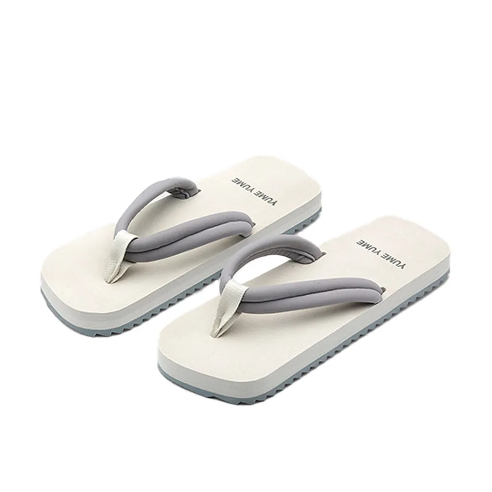 Xigy Grey White Flip Flops