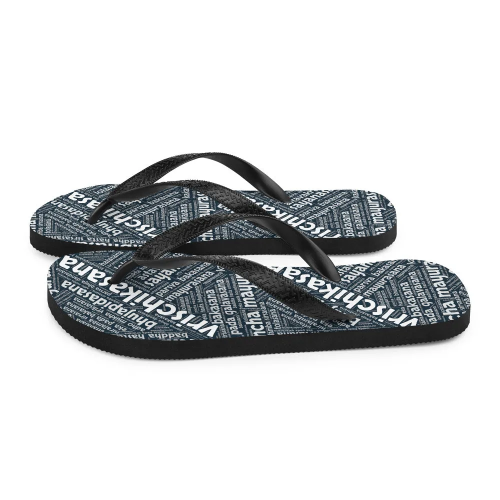 YFS Sanskrit Flip Flops