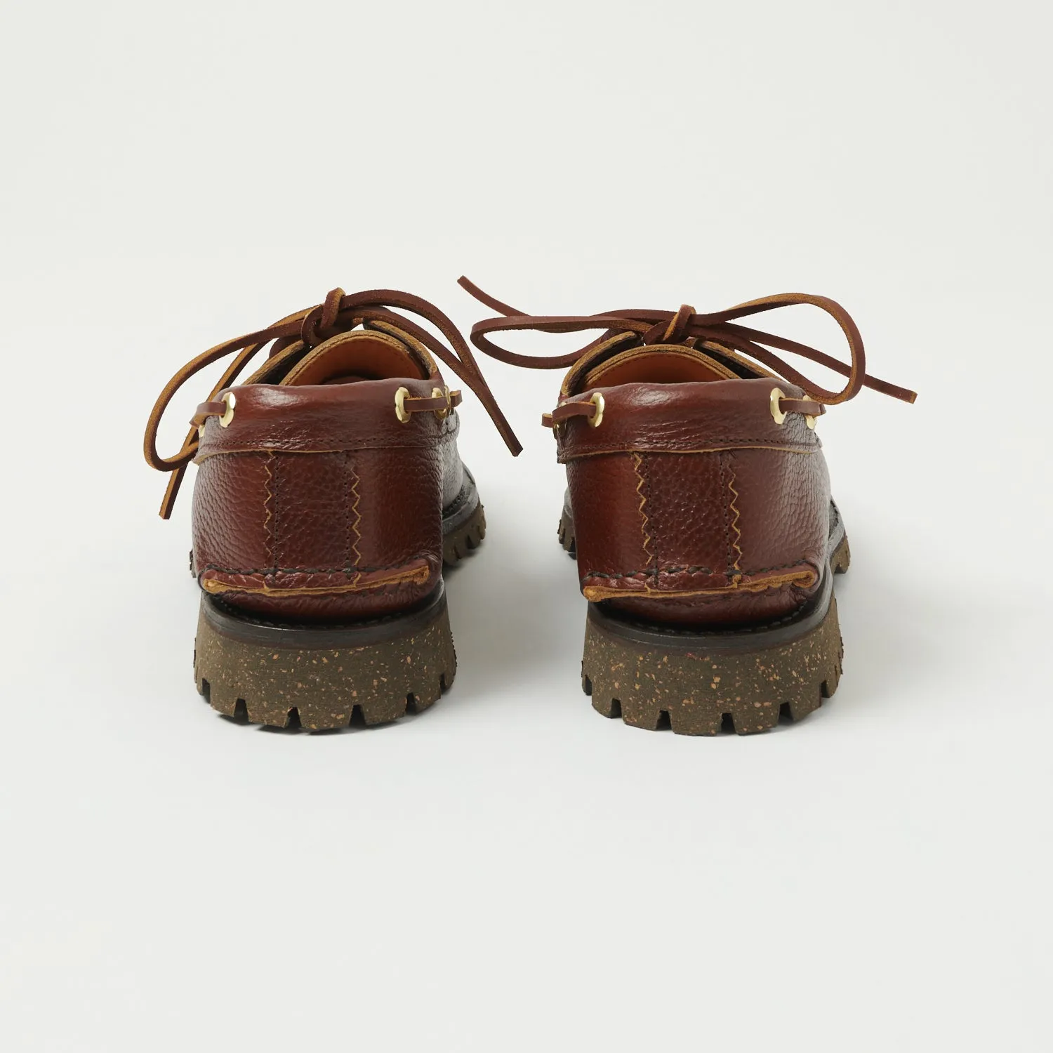 Yuketen Hex Eye w/ Lug Sole Boat Shoe - Grizzly Brown