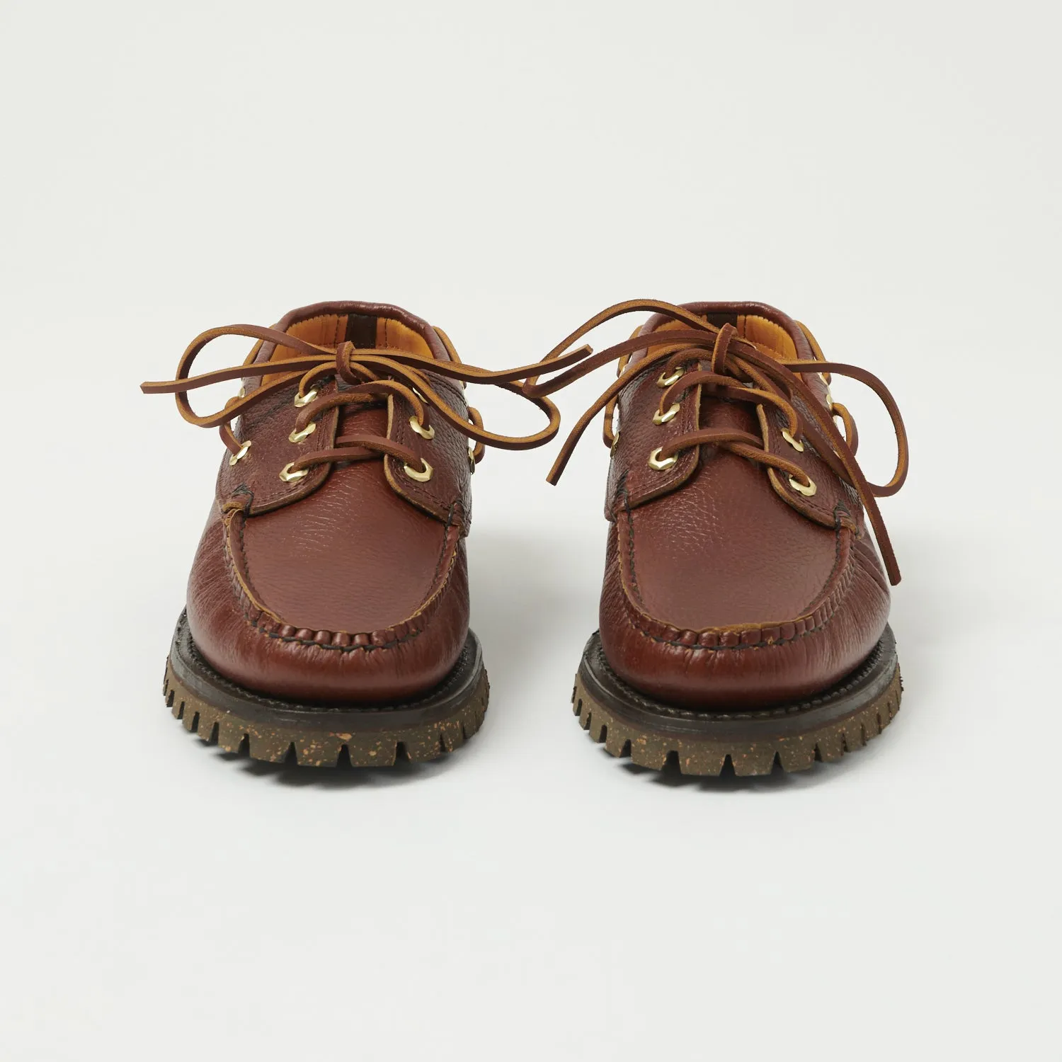 Yuketen Hex Eye w/ Lug Sole Boat Shoe - Grizzly Brown