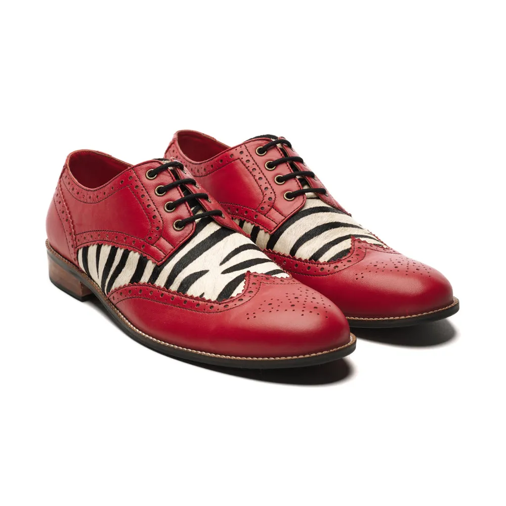 Zebra Brogue_ for Men – Crimson (discontinued)