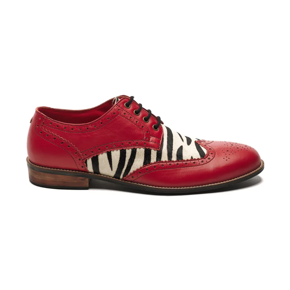 Zebra Brogue_ for Men – Crimson (discontinued)