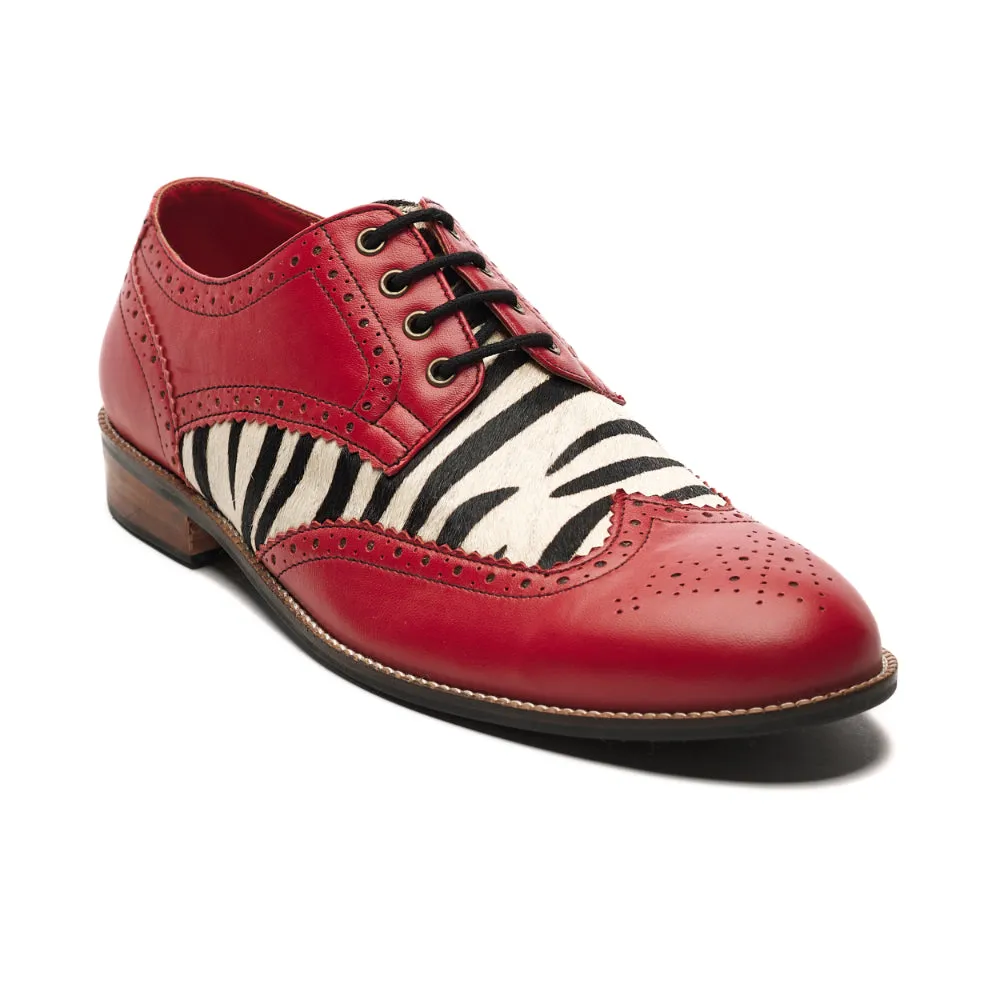 Zebra Brogue_ for Men – Crimson (discontinued)